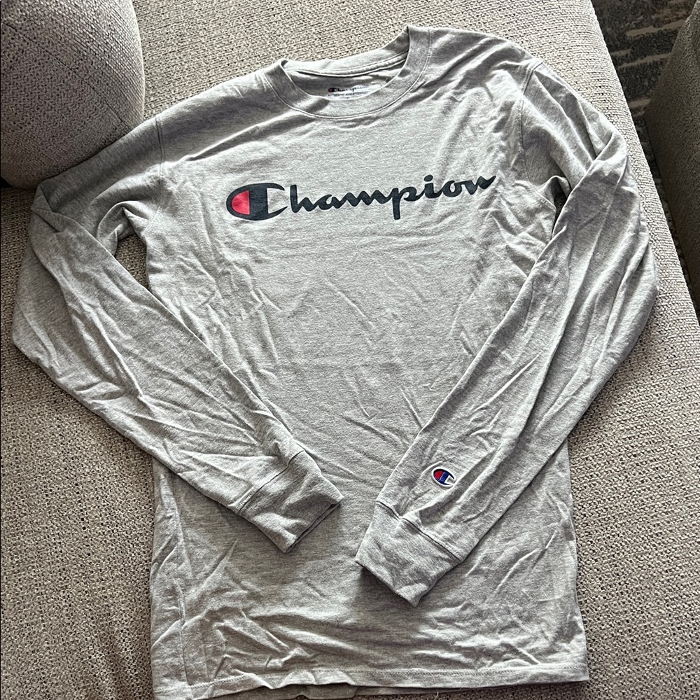 Champion Light Gray Long Sleeve Tee - UNISEX